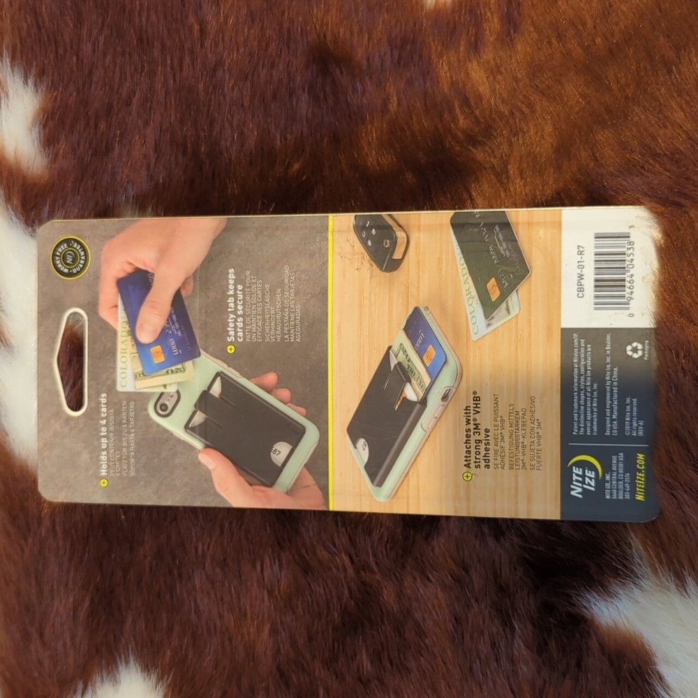Black Phone Wallet Cash & Card Holder - Picture 2 of 4